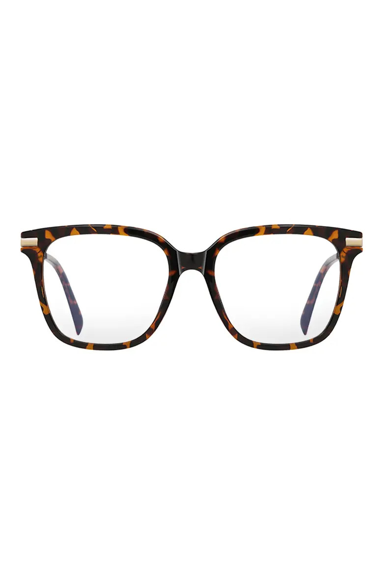 Fifth & Ninth Yara 52mm Square Blue Light Blocking Glasses in Clear at Nordstrom | Nordstrom