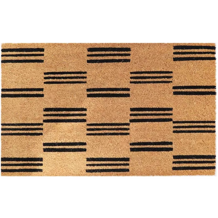 Door Mat Broken Stripe Black/Beige - Project 62™ | Target