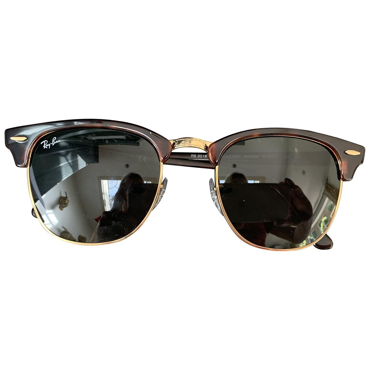 Ray-ban Clubmaster Brown Metal Sunglasses for Women | Vestiaire Collective (Global)