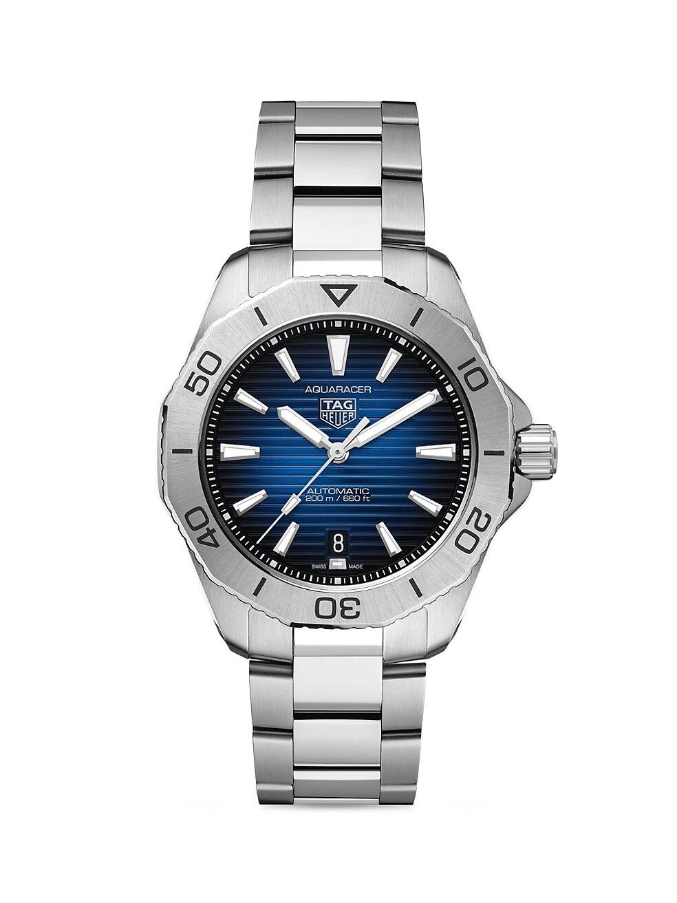 Aquaracer Stainless Steel, Mother-Of-Pearl & Diamond Sunray Watch | Saks Fifth Avenue