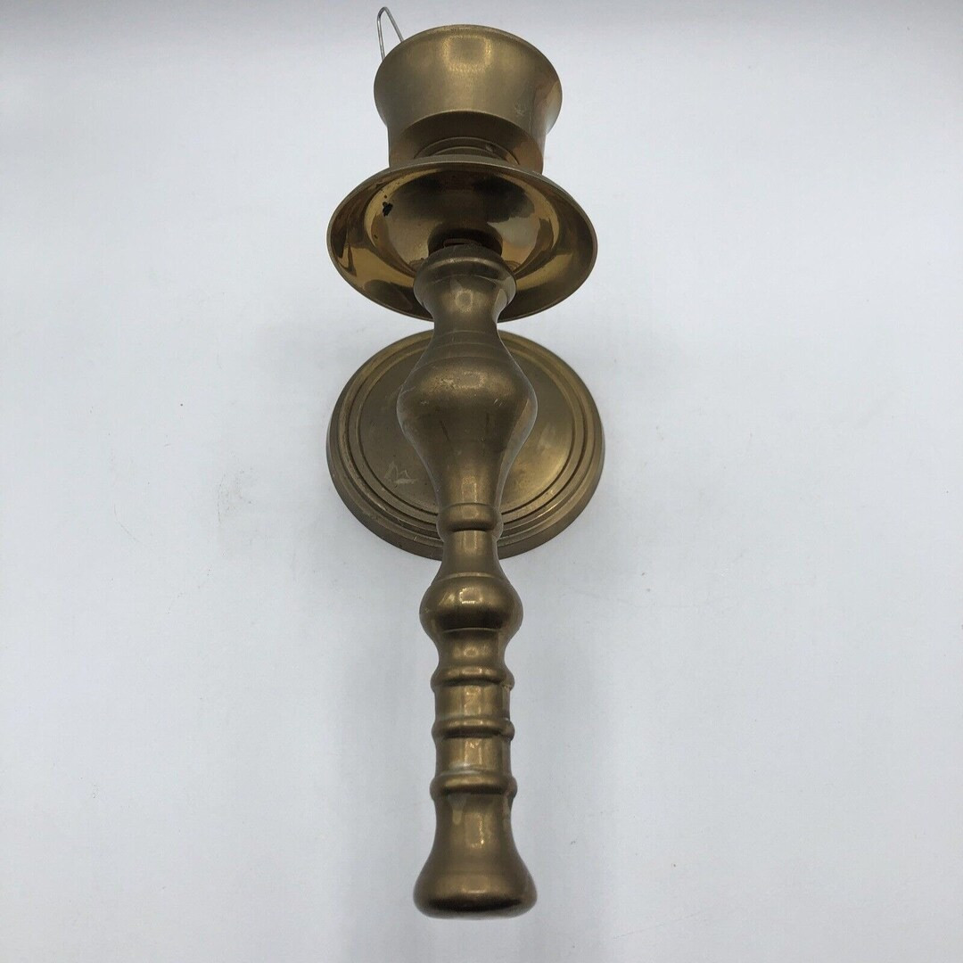 VTG Solid Brass Wall Mount Candle Sconces Candlesticks - Etsy | Etsy (US)