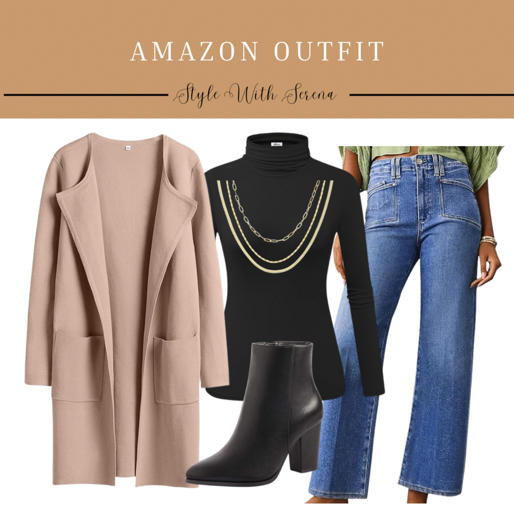 Amazon outfit, Amazon fashion, cardigan, jeans, denim, turtleneck, booties 

#LTKOver40 #LTKSeasonal #LTKStyleTip