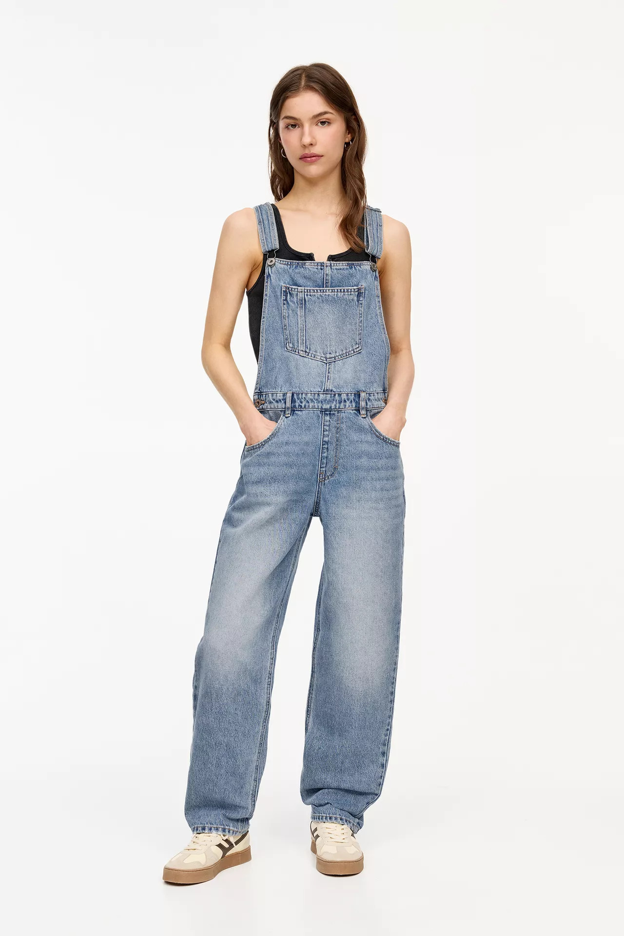 Basic denim tuinbroek | PULL and BEAR NL