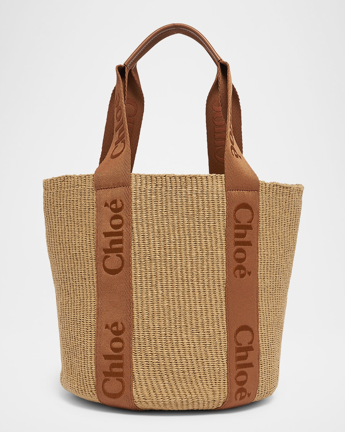 Woody Large Mifuko Basket Bag with Logo Webbing | Neiman Marcus