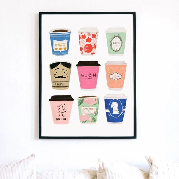 Coffee Print Coffee Poster Coffee Wall Art Coffee Gifts | Etsy | Etsy (US)