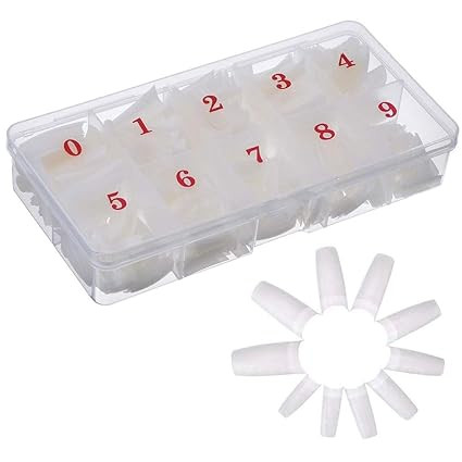 AORAEM 500pcs Lady French Acrylic Style Artificial False Nails Half Tips & Box (Natural) | Amazon (US)
