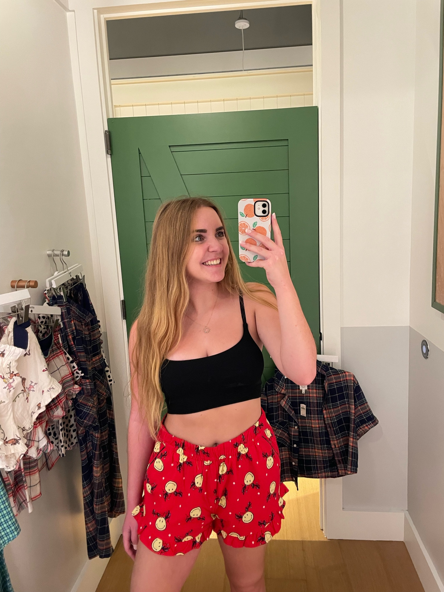 these smiley ruffle boxer Christmas pajama shorts from aerie are so fun! ❤️‍🔥

#LTKHoliday #LTKSeasonal #LTKGiftGuide