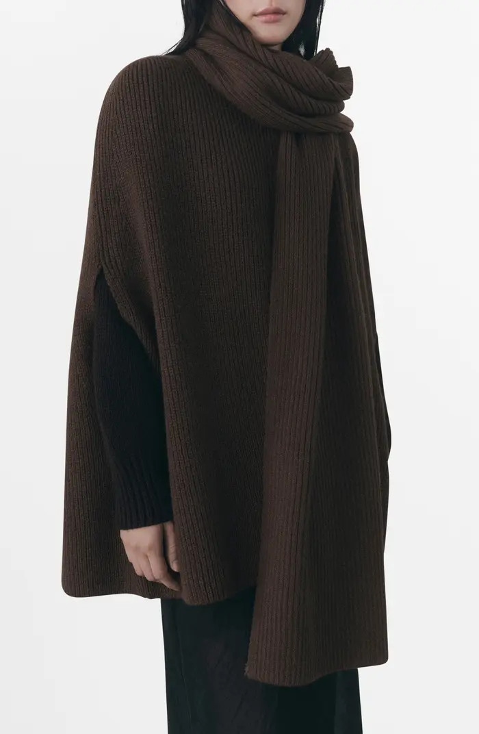 Scarf Detail Cape Cardigan | Nordstrom