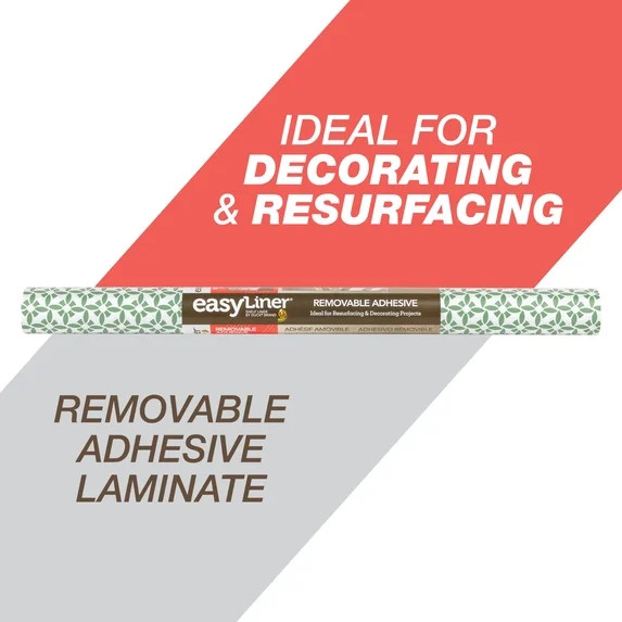 EasyLiner Removable Adhesive Shelf Liner, Fern Starburst 20" x 15' Roll | Walmart (US)