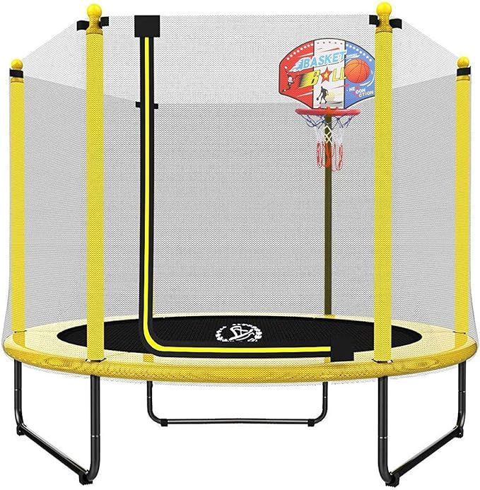 LANGXUN 60" Trampoline for Kids - 5ft Outdoor & Indoor Mini Toddler Trampoline with Enclosure, Ba... | Amazon (CA)