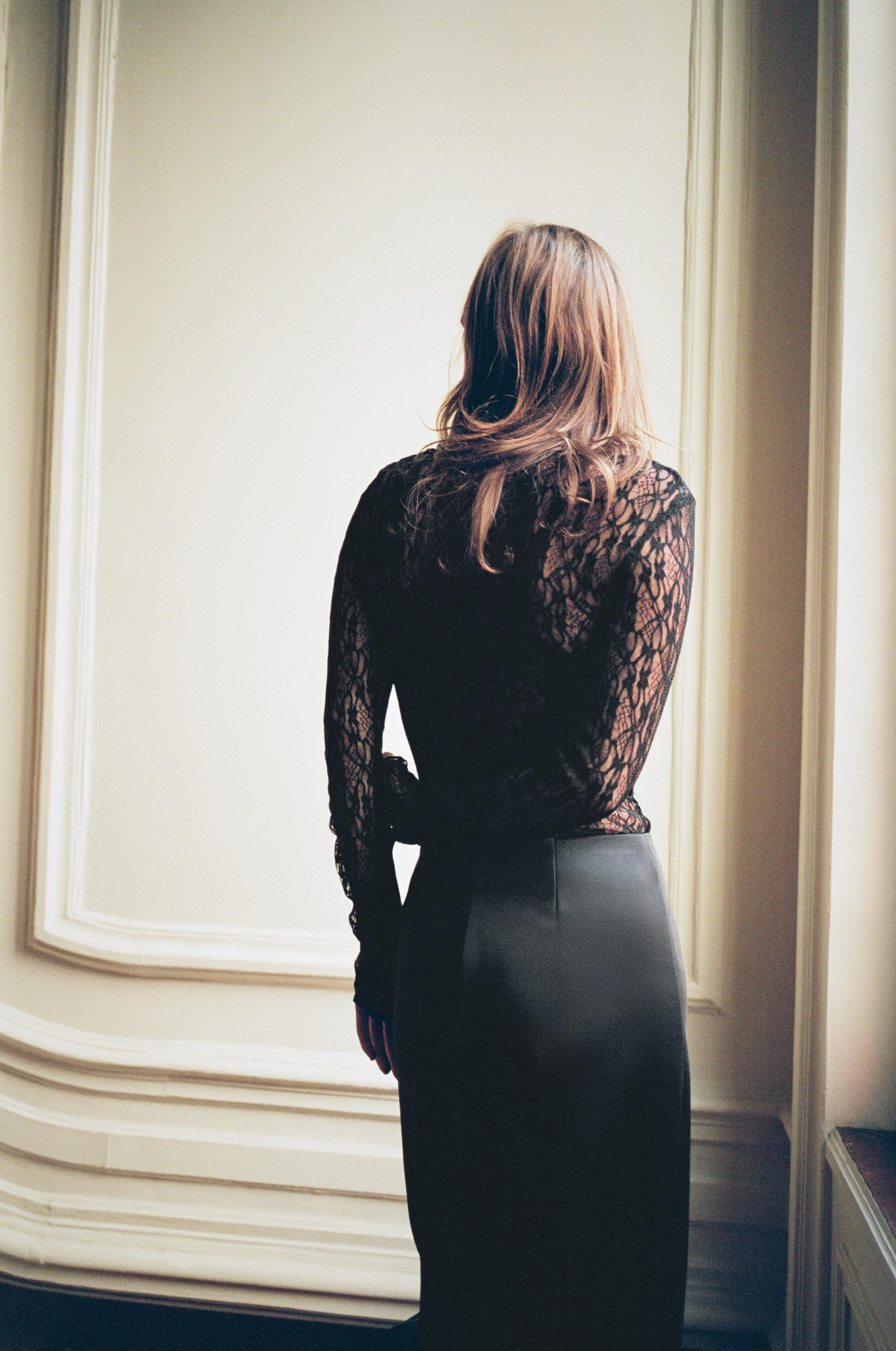 LONG SLEEVE LACE TOP | Zara UK