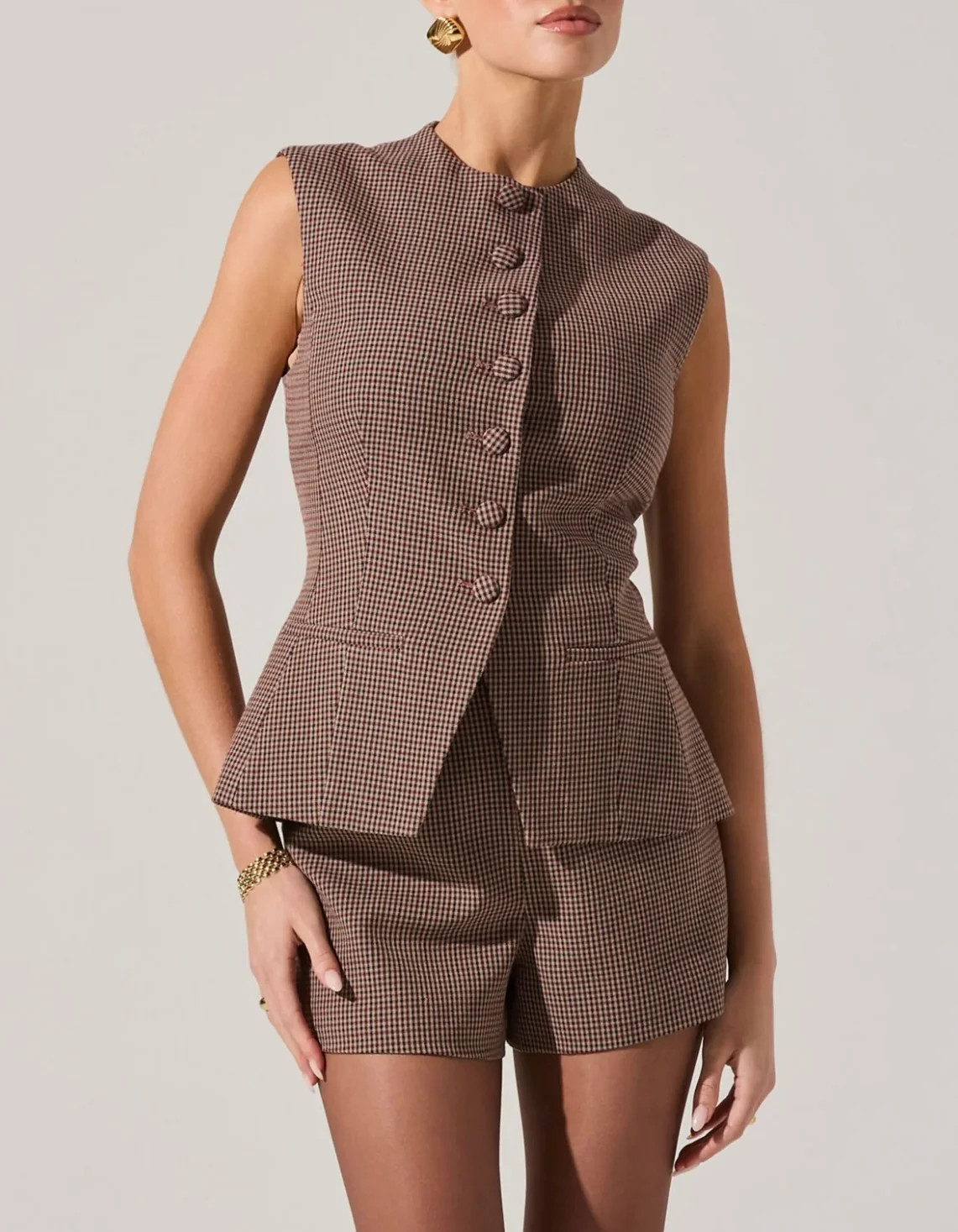 Gisselle High Neck Cutaway Vest | Sierra Deene