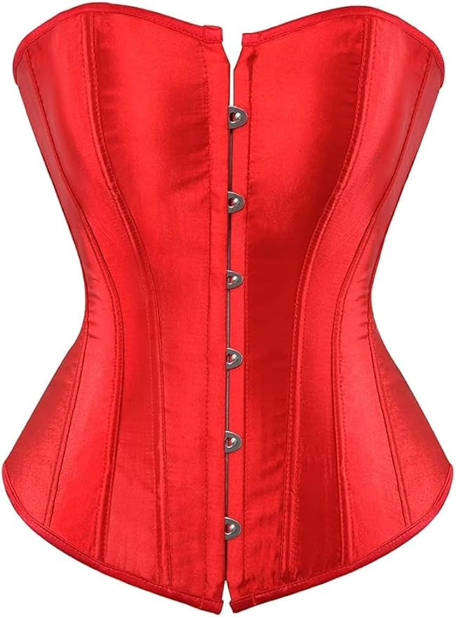 HNGHOU Women's Bustier Corset Top Plus Size Satin Waist Cincher Overbust Bustiers | Amazon (CA)