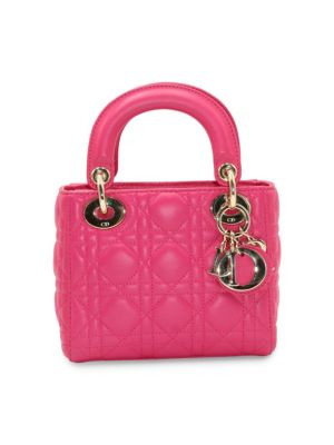 Dior Lady Dior Mini In Pink Cannage Lambskin Leather on SALE | Saks OFF 5TH | Saks Fifth Avenue OFF 5TH