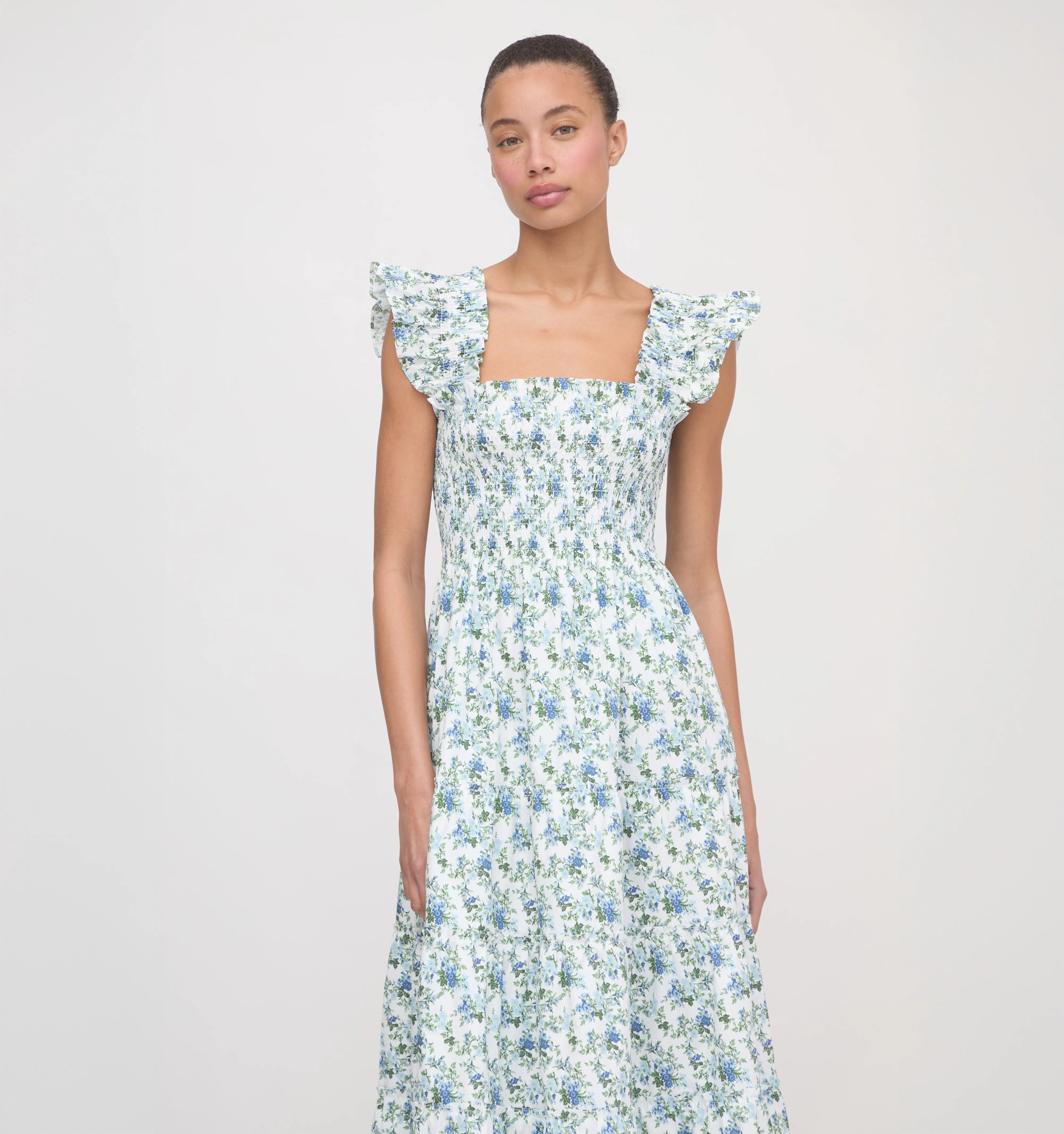 The Ellie Nap Dress - White Poppy Half Drop | Hill House Home US