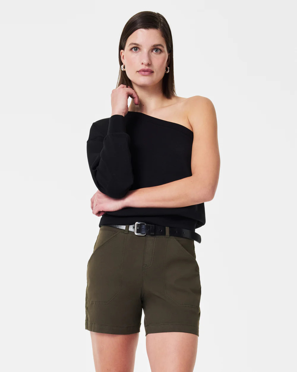 Stretch Twill Shorts, 6 | Spanx