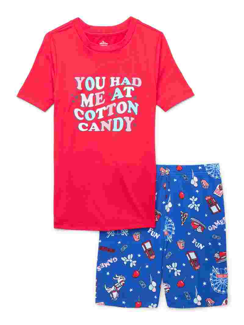 Americana Boys or Girls Matching Family Pajama Set from Way to Celebrate, 2-Piece, Sizes 6-12 | Walmart (US)