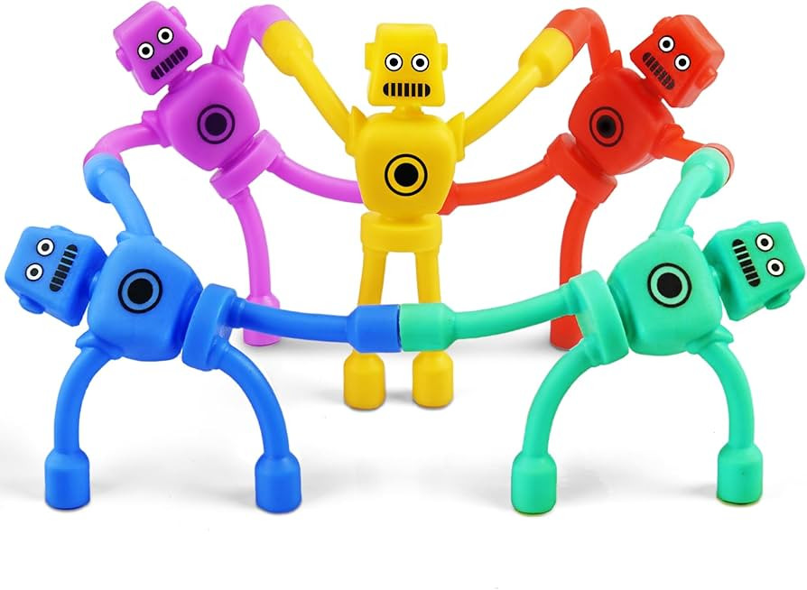 Christmas Stocking Stuffers Gift for Grandkids Toddlers Boys Magnetic Robot Men Travel Toys 5PC A... | Amazon (US)