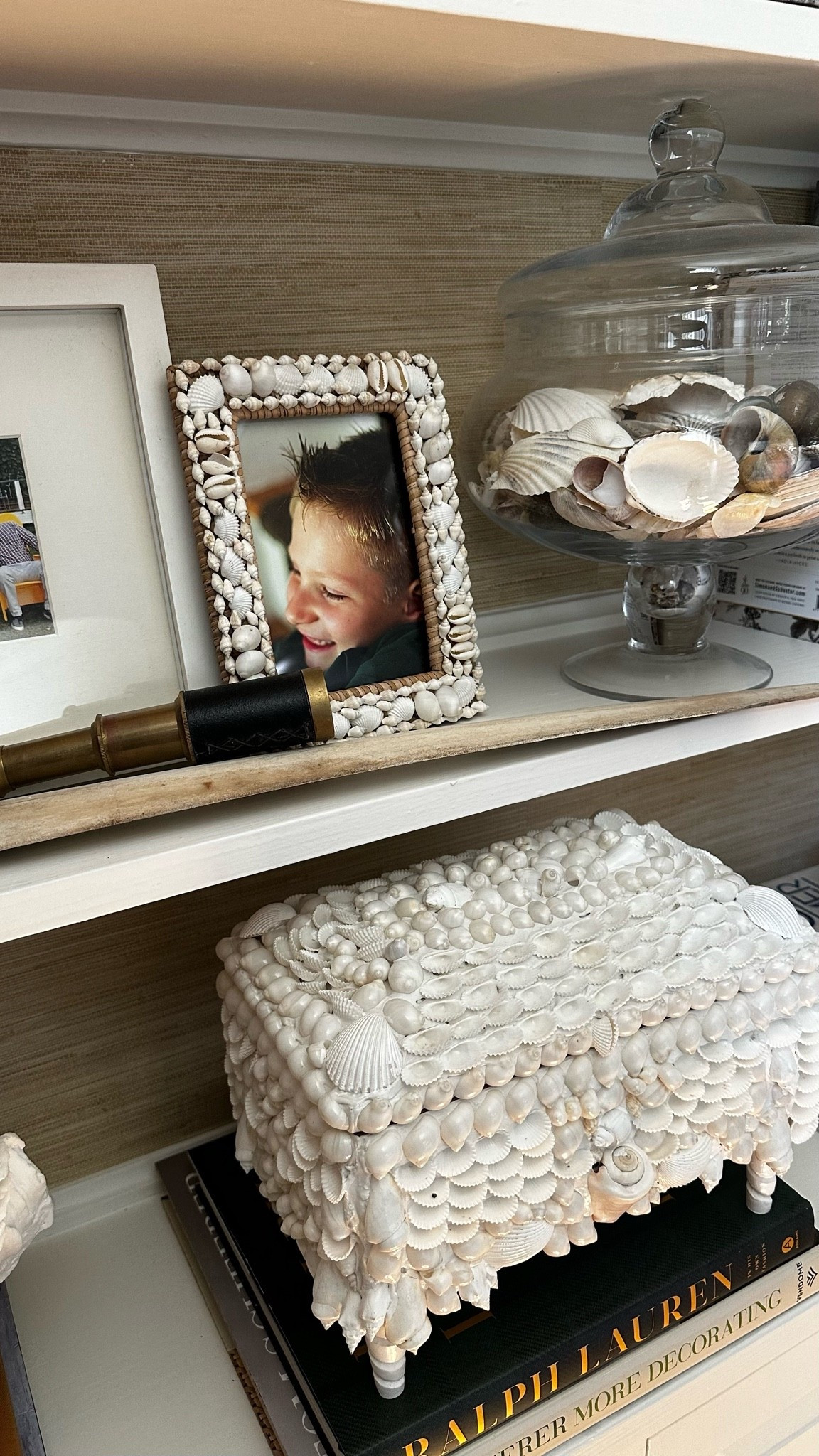 Just added these shell frames and shell boxes to our homes on sale now

#LTKOver40 #LTKHome #LTKSaleAlert