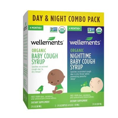 Wellements Organic Day & Night Baby Cough Syrup - 2pk/4 fl oz | Target