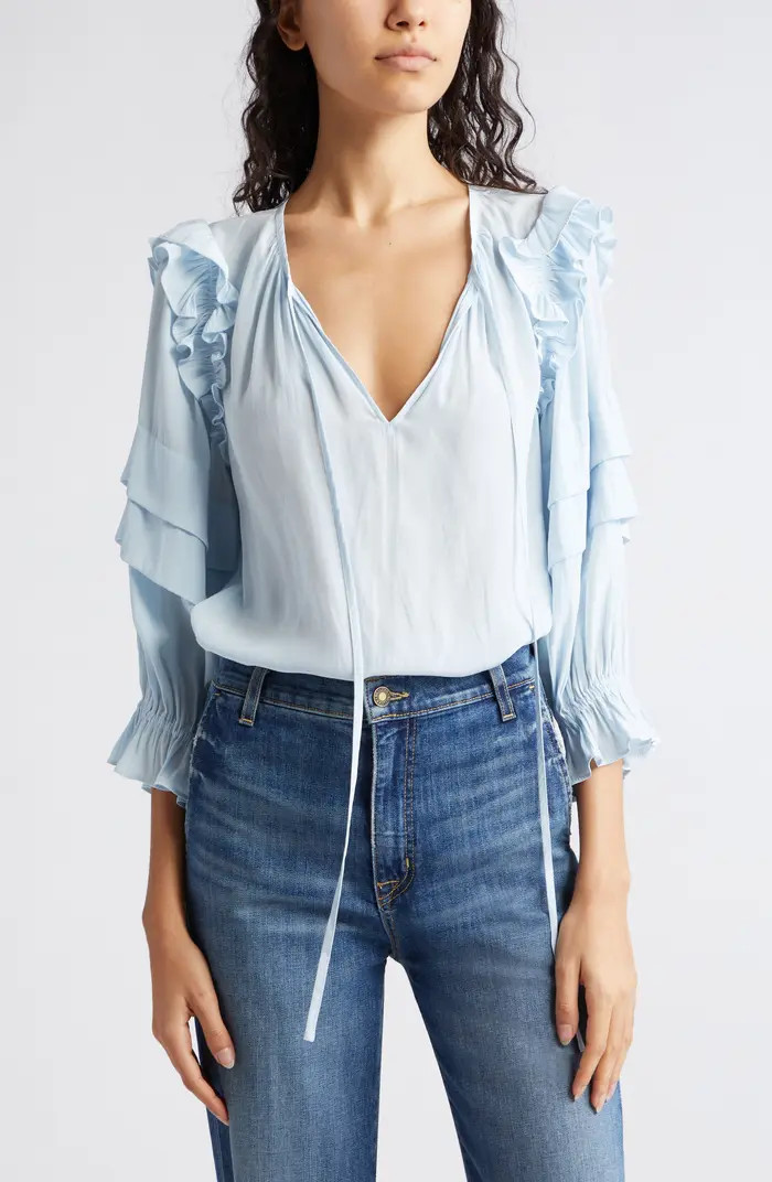 Ramy Brook Samira Ruffle Top | Nordstrom | Nordstrom
