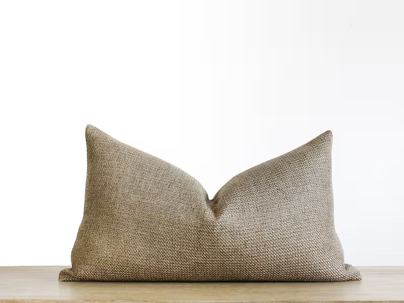 Textured Neutral Pillow Cover → Minimalist Beige Throw Pillow | Beige Coastal Decor | Beige Boh... | Etsy (US)