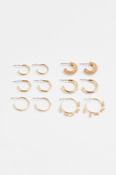 6 Pairs Earrings - Gold-colored - Ladies | H&M US | H&M (US + CA)
