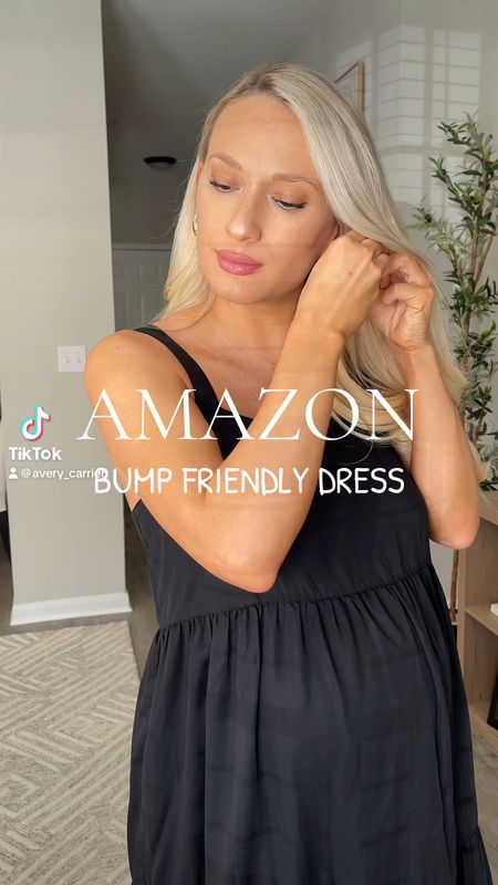 Amazon maternity / bump friendly maxi dress. Perfect for spring! Wearing size medium. Shoes + earrings also from Amazon 🖤

#LTKfindsunder50 #LTKbump #LTKstyletip