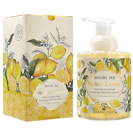 ROMIIE ZOI Foaming Hand Soap with Gift Box- Sicilian Lemon - Biodegradable Formula Moisture & Rev... | Amazon (US)