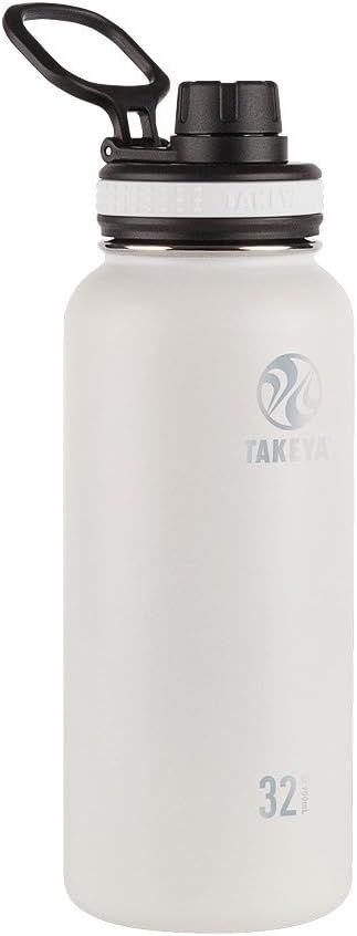 Takeya White Originals Vacuum-Insulated Stainless-Steel Water Bottle, 32oz | Amazon (US)