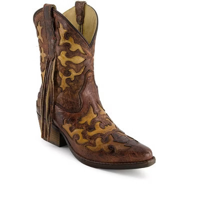 Forastero Women's Real Leather Pointed Toe Cowgirl Boots 90991 Brown 8 | Target