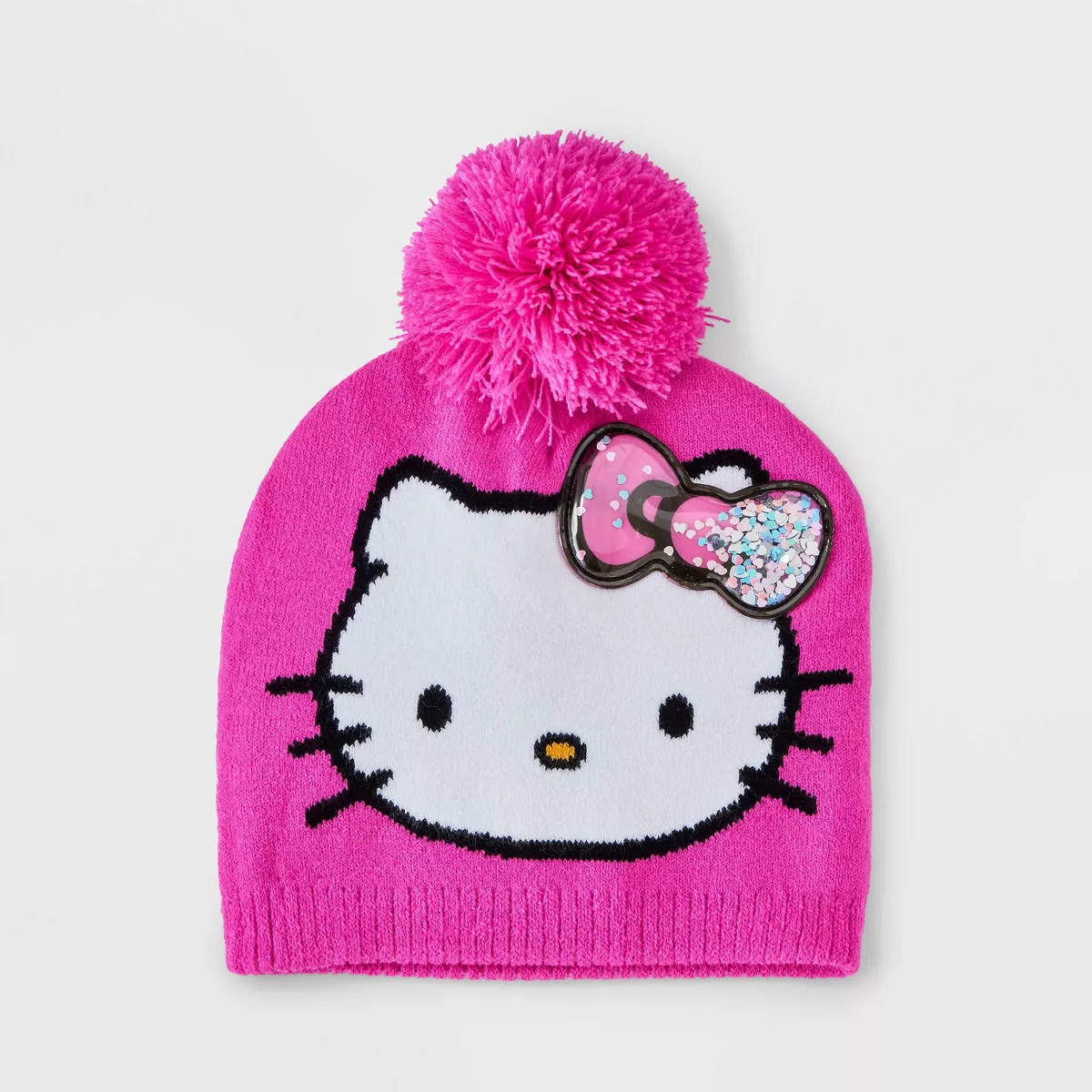 Girls' Hello Kitty Pom Beanie - Pink | Target