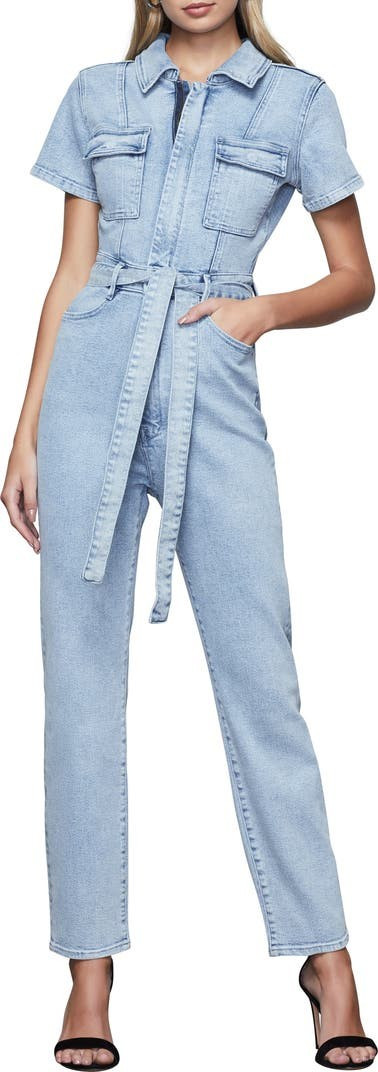Fit for Success Belted Denim Jumpsuit | Nordstrom