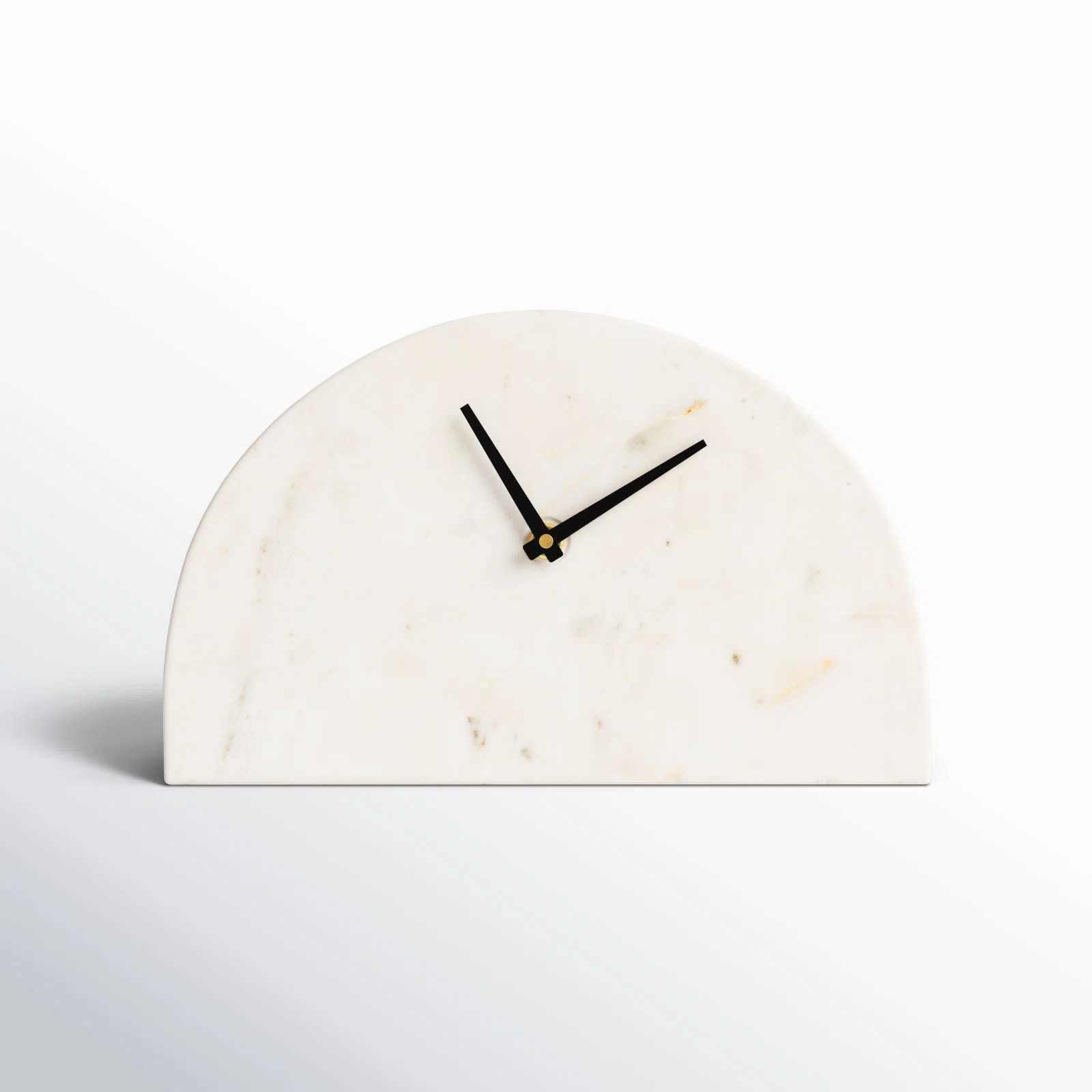 Maurelle Decorative Half Moon Marble Mantel Clock | Wayfair North America