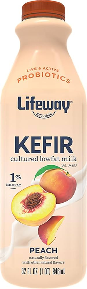 Amazon.com: Lifeway Low Fat Kefir \u2013 Probiotic Drink with 10g Protein, 12 Live Active Cultures - Up to 99% Lactose Free, Gluten Free \u2013 Peach, 32 oz. : Grocery & Gourmet Food | Amazon (US)