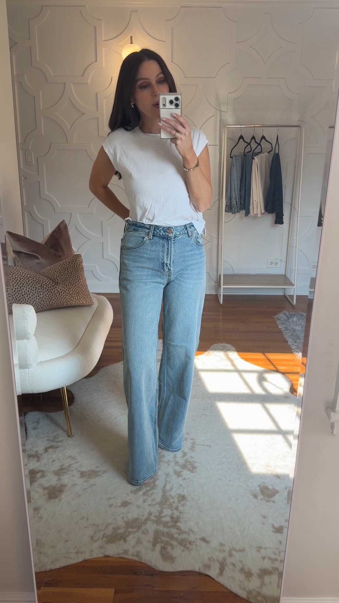 These are the stunner. I did my true size and I’m 5’5 and a half. They’re definitely a Jean I’d wear with a heel because of the length. Did my true size in the top too.

#LTKOver40