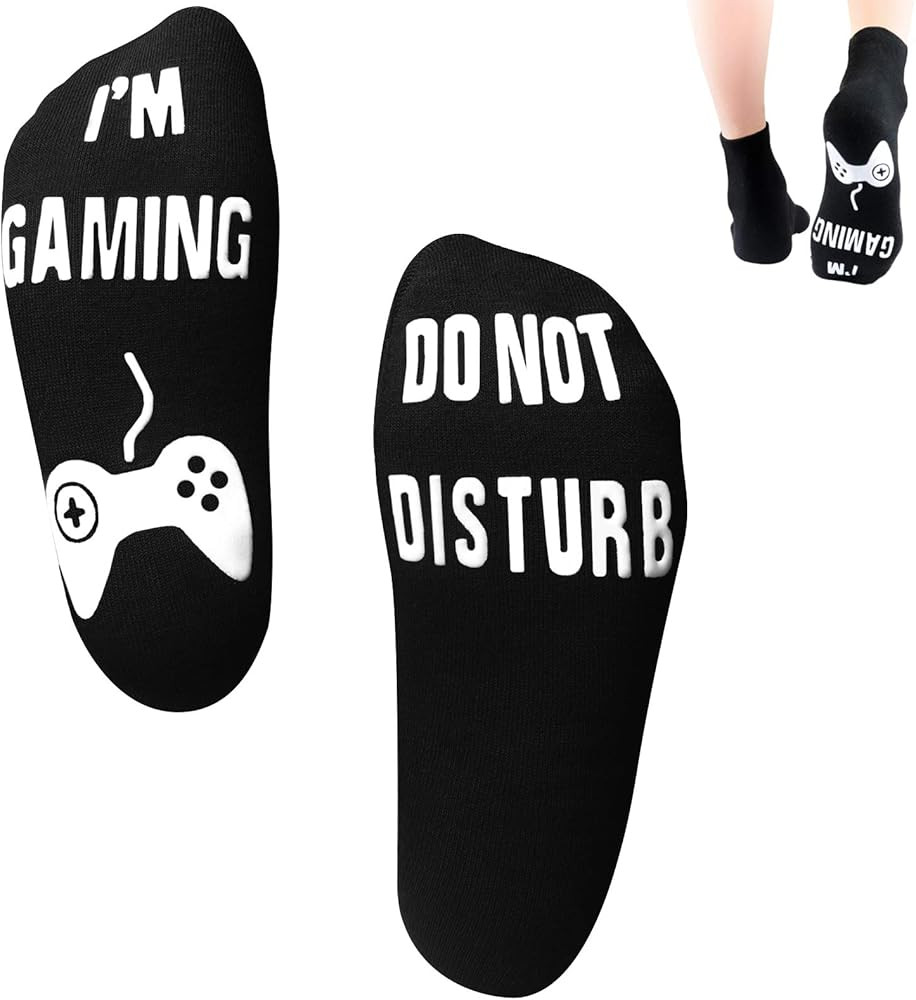 Do Not Disturb I'm Gaming Socks, Gaming Sock Funny Novelty Gift for Teen Boys Mens Gamer Kids Son... | Amazon (US)