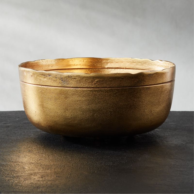 Tors Bronze Cast Aluminum Serving Bowl | CB2 | CB2