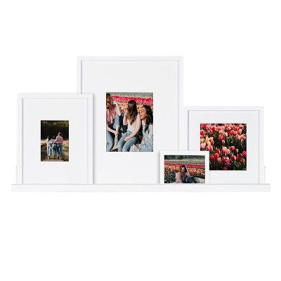 5pc Gallery Frame/Shelf Box Set White - Kate & Laurel All Things Decor | Target