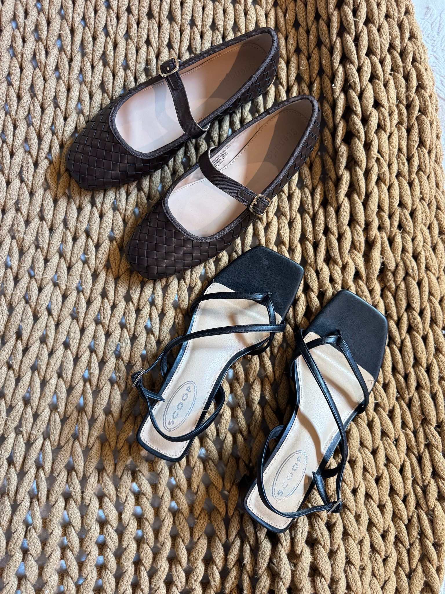 My favorite Walmart finds lately. 🤎
These chocolate brown woven ballet flats and these black Y2K-inspired heels have me obsessed. 👀
Both are so cute, affordable, and easy to style. Walmart has been stepping up their shoe game lately!
Which pair are you choosing—the ballet flats or the heels?

These black heels are sold out so I linked similar ones 🤎

#LTKgrwm #LTKootd #LTKOver40