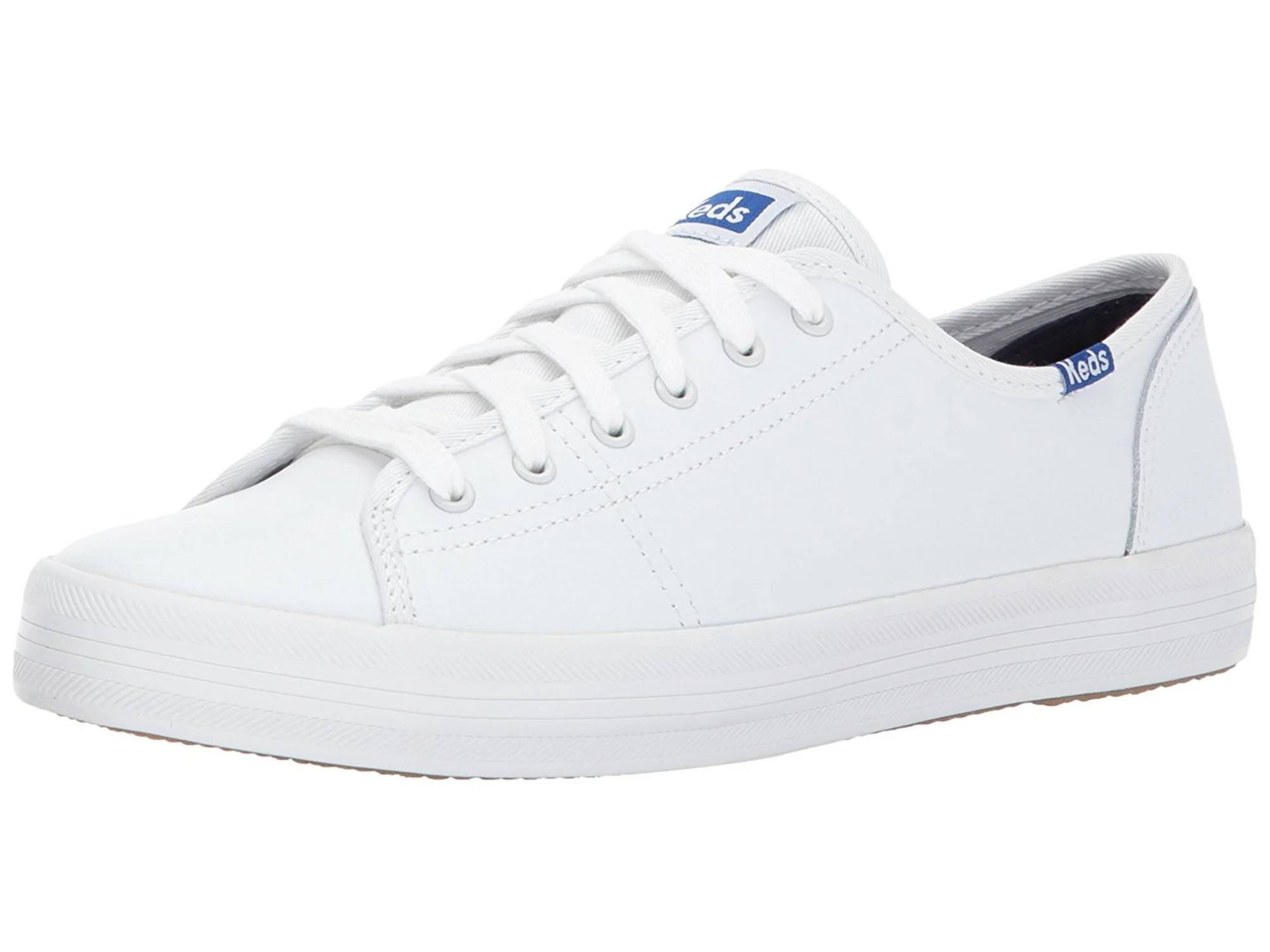 Keds Kickstart Leather Women 8 White/Blue | Walmart (US)