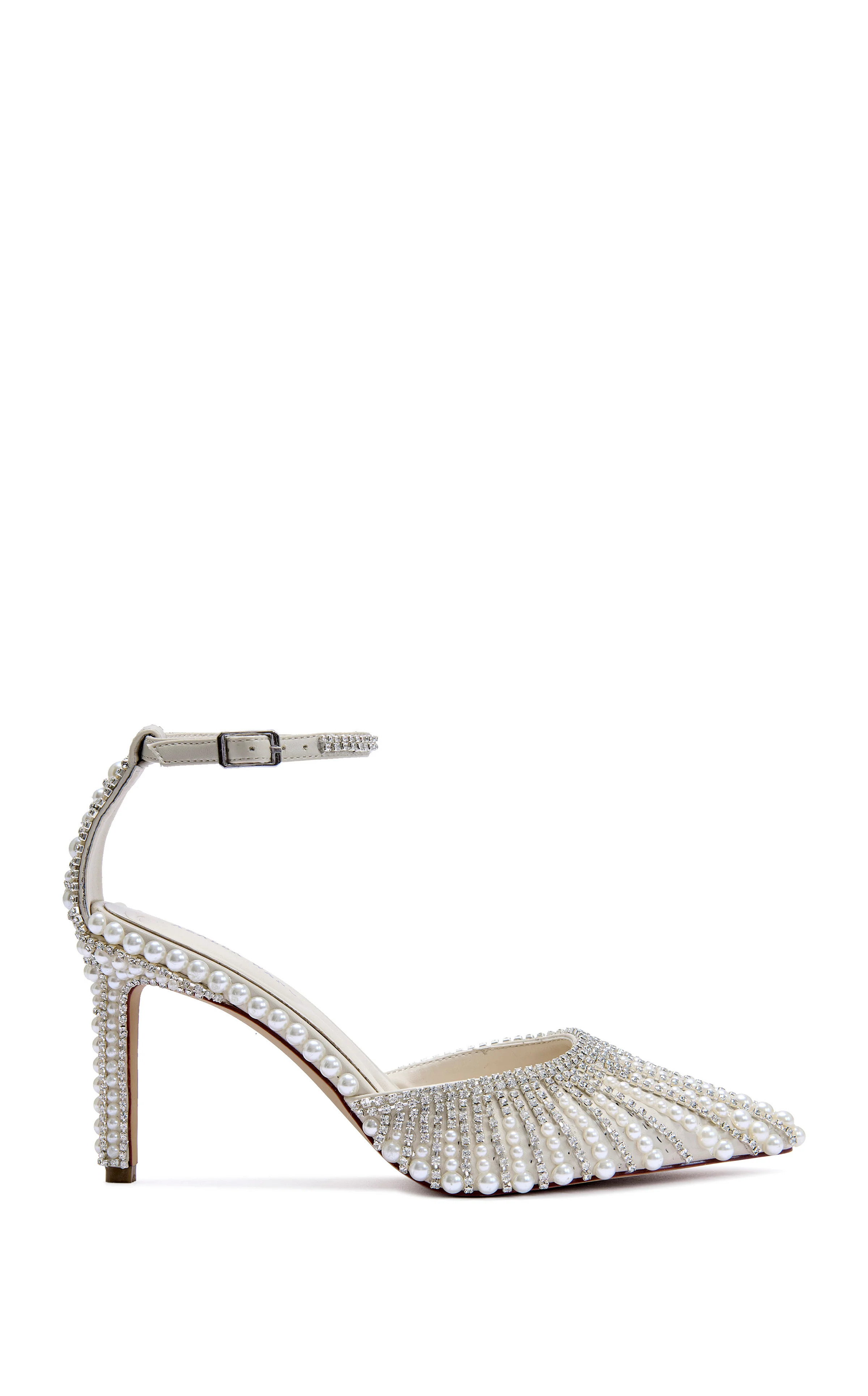 DAVINA-IVORY PEARL STILETTO PUMP | Azalea Wang