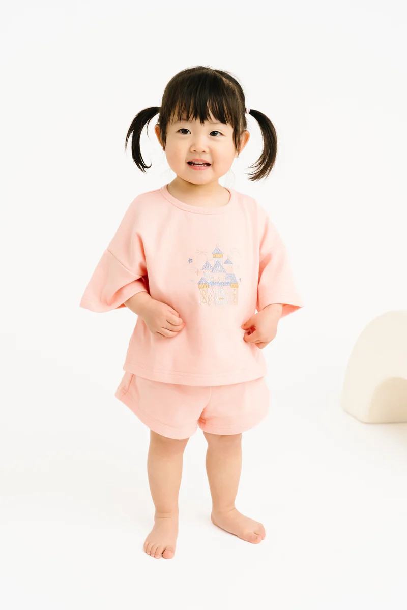 Princess Castle Embroidered Slouchy Set | Little One Shop Co