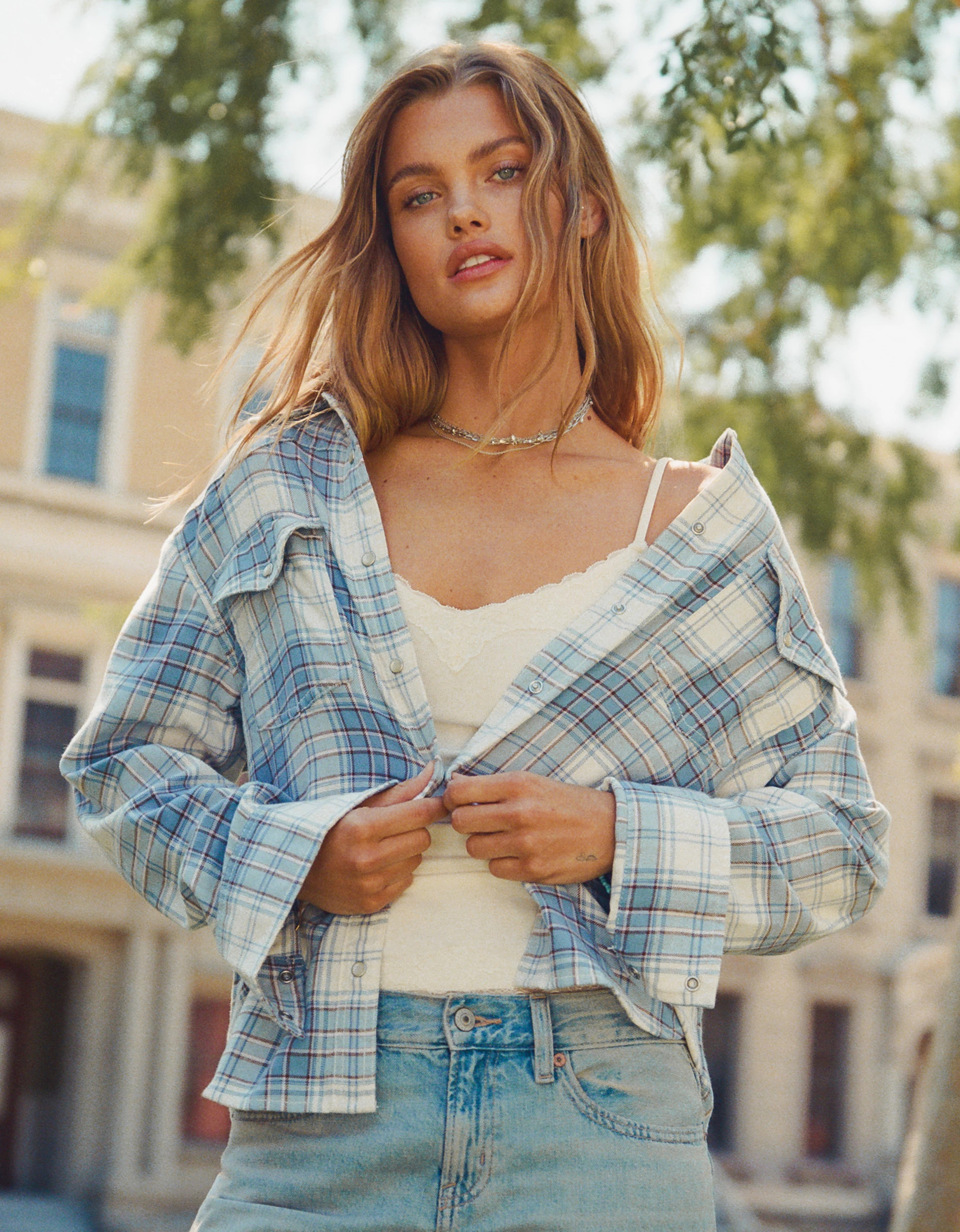 AE Throwback Flannel Button-Up Shirt | American Eagle Outfitters (US & CA)
