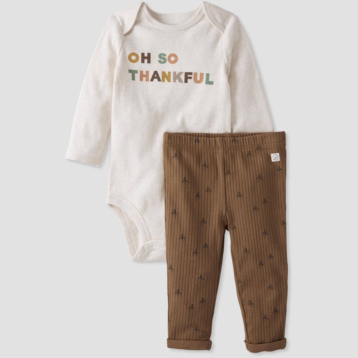 Little Planet by Carter’s Baby Thanksgiving Bodysuit and Pants Set - Brown | Target