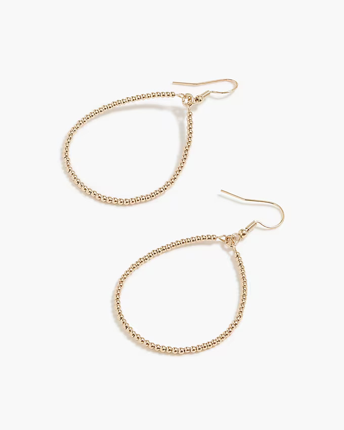 Beaded hoop earrings | J.Crew Factory