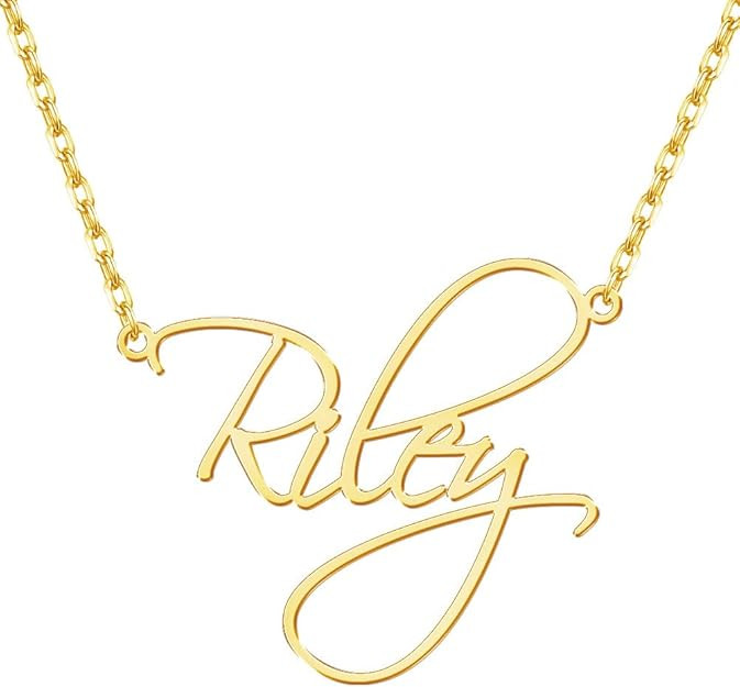 Yopicks Name Necklace Personalized with Birthstone Sterling Silver Custom Made Nameplate Necklace... | Amazon (US)