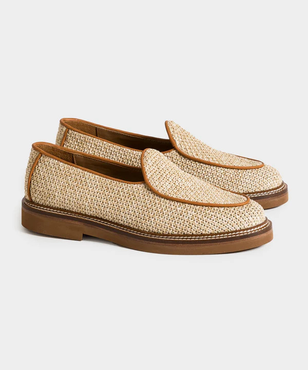 Jacques Solovière Lex Raffia Loafer | Todd Snyder