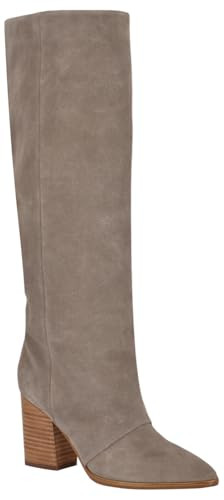 Nine West Women's Chicke Knee High Boot, Taupe Suede 240, 9 | Amazon (US)