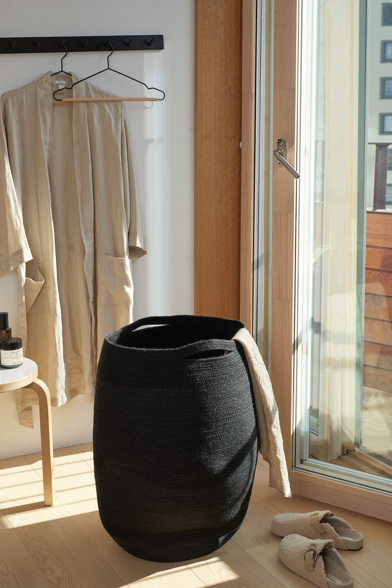Jute Laundry Basket - Dark gray - Home All | H&M US | H&M (US + CA)